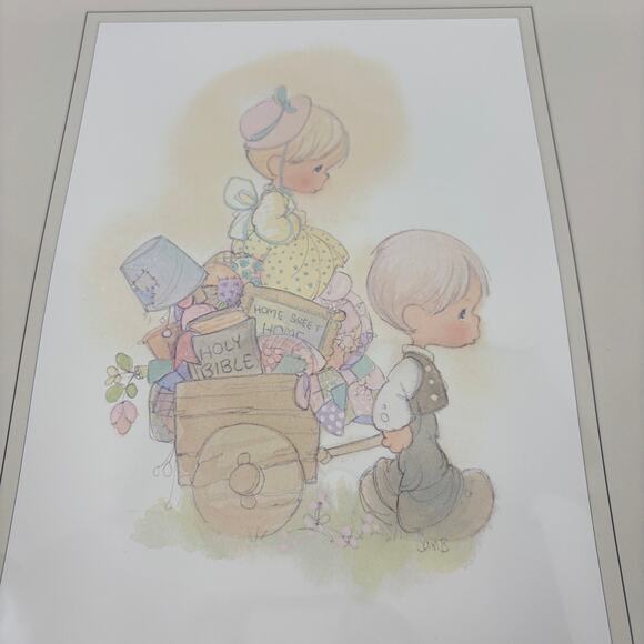 Precious Moments Poster Art Print Walking by Faith 11 x 14 Inch Jonathan & David - Picture 2 of 8